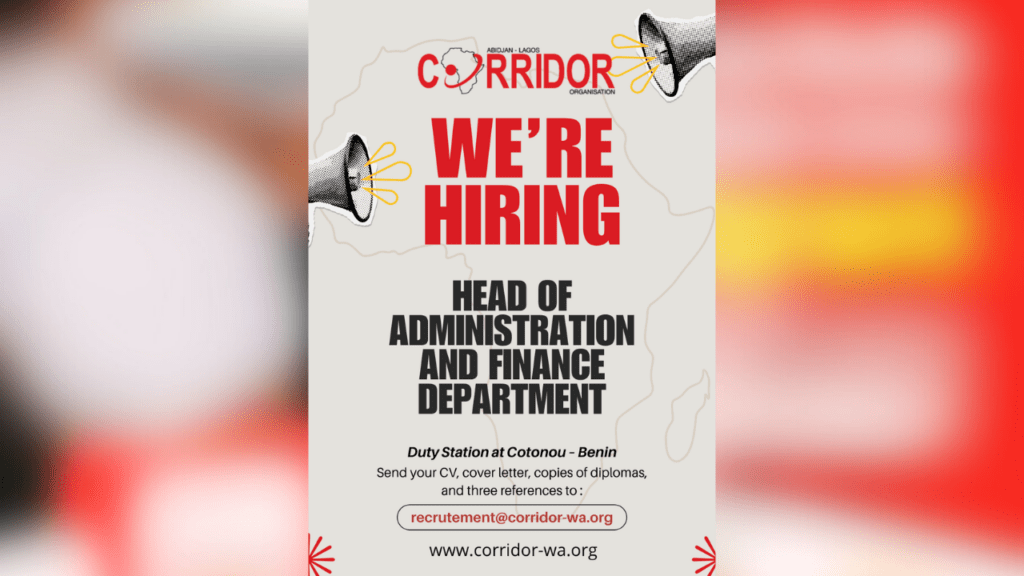 CALL FOR APPLICATIONS Head of Administration & Finance Department