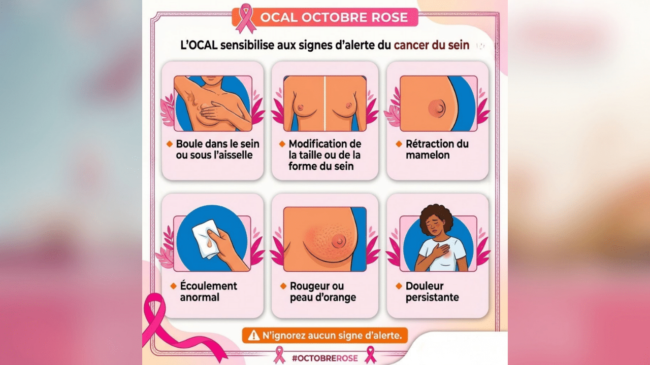 OCAL sensibilise aux signes d'alerte du cancer du sein